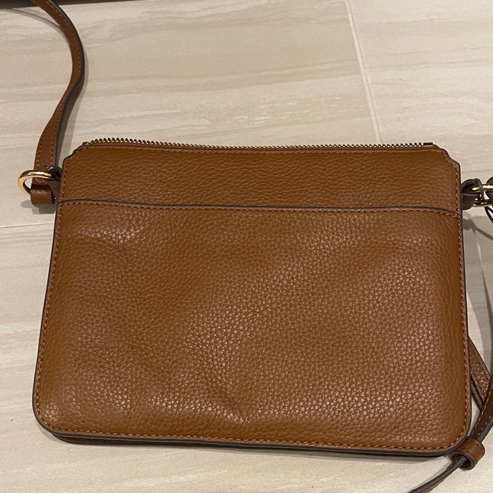 Vince Camuto Tan Leather Crossbody Bag - Picture 4 of 4